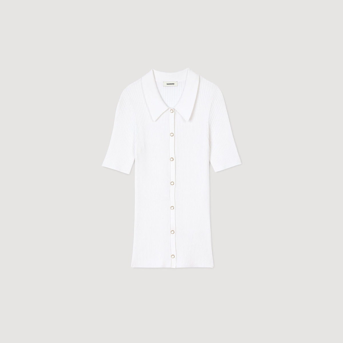 Sandro Rib knit cardigan White