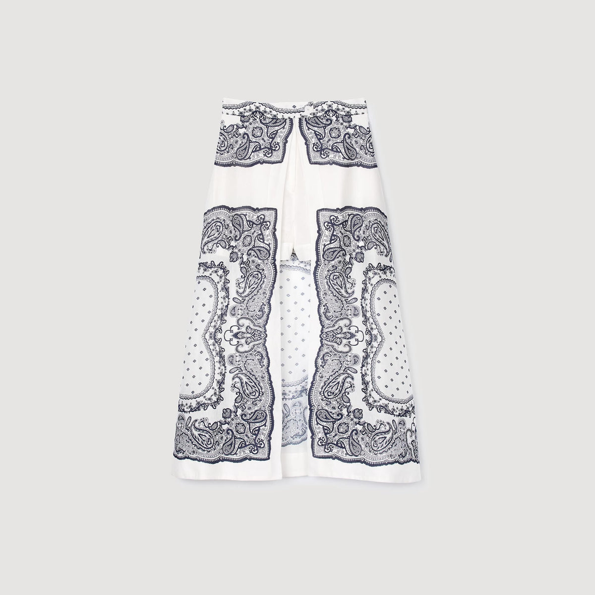 Sandro Bandana-motif skirt shorts White / Blue