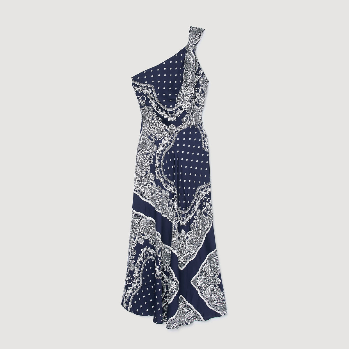 Sandro Bandana-print maxi dress Blu / White