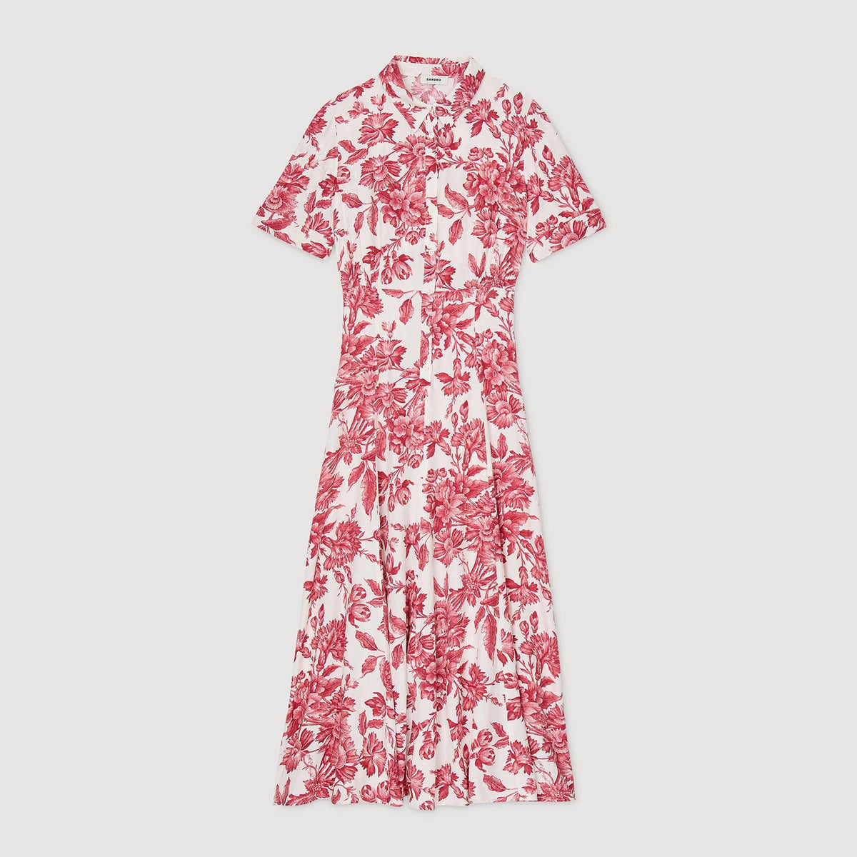 Sandro Floral patterned maxi dress White / Red