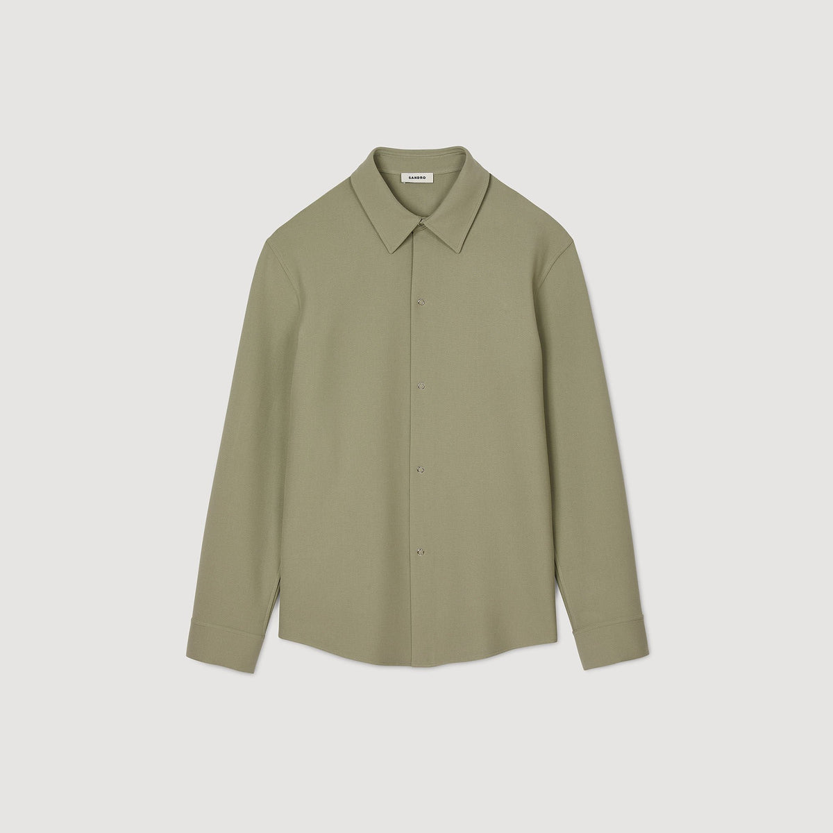 Sandro Long-sleeved jersey shirt Light Kaki.