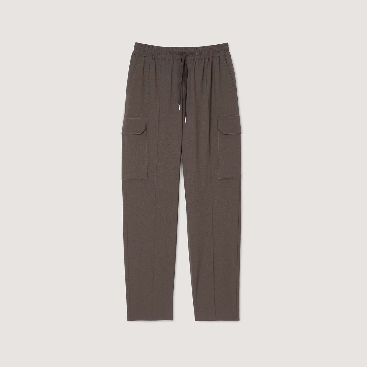 Sandro Elasticated cargo trousers Dark Kaki.