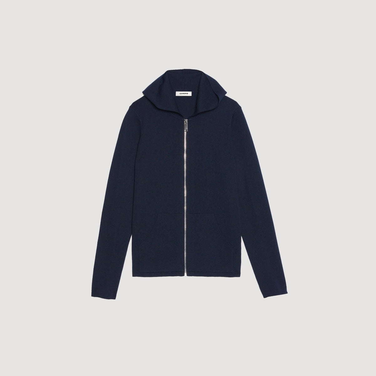 Sandro Zipped cardigan with hood Navy Blue