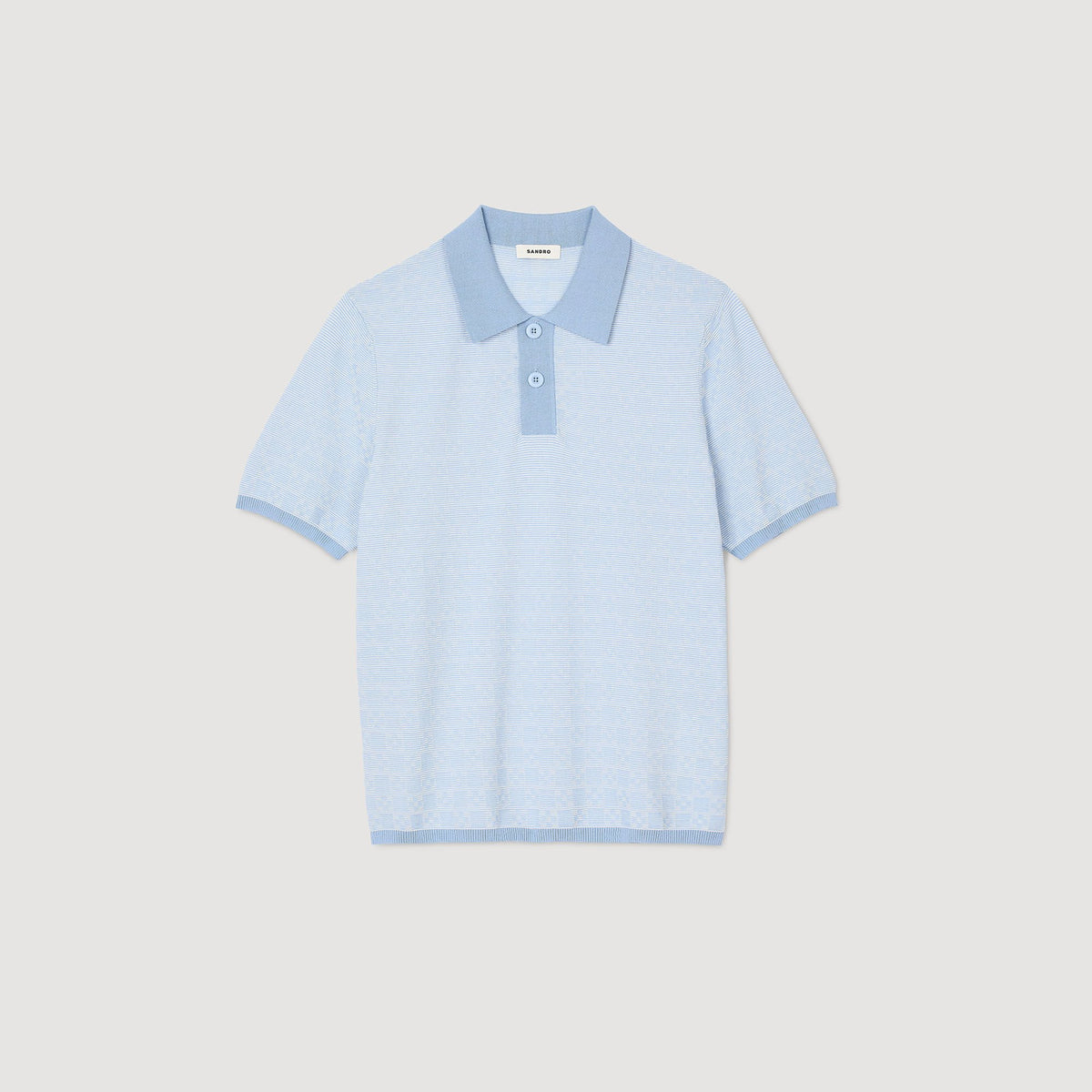 Sandro Square Cross polo shirt Blue Sky