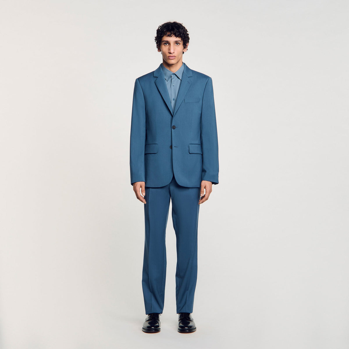 Sandro Wool suit jacket Thunderstorm Blue