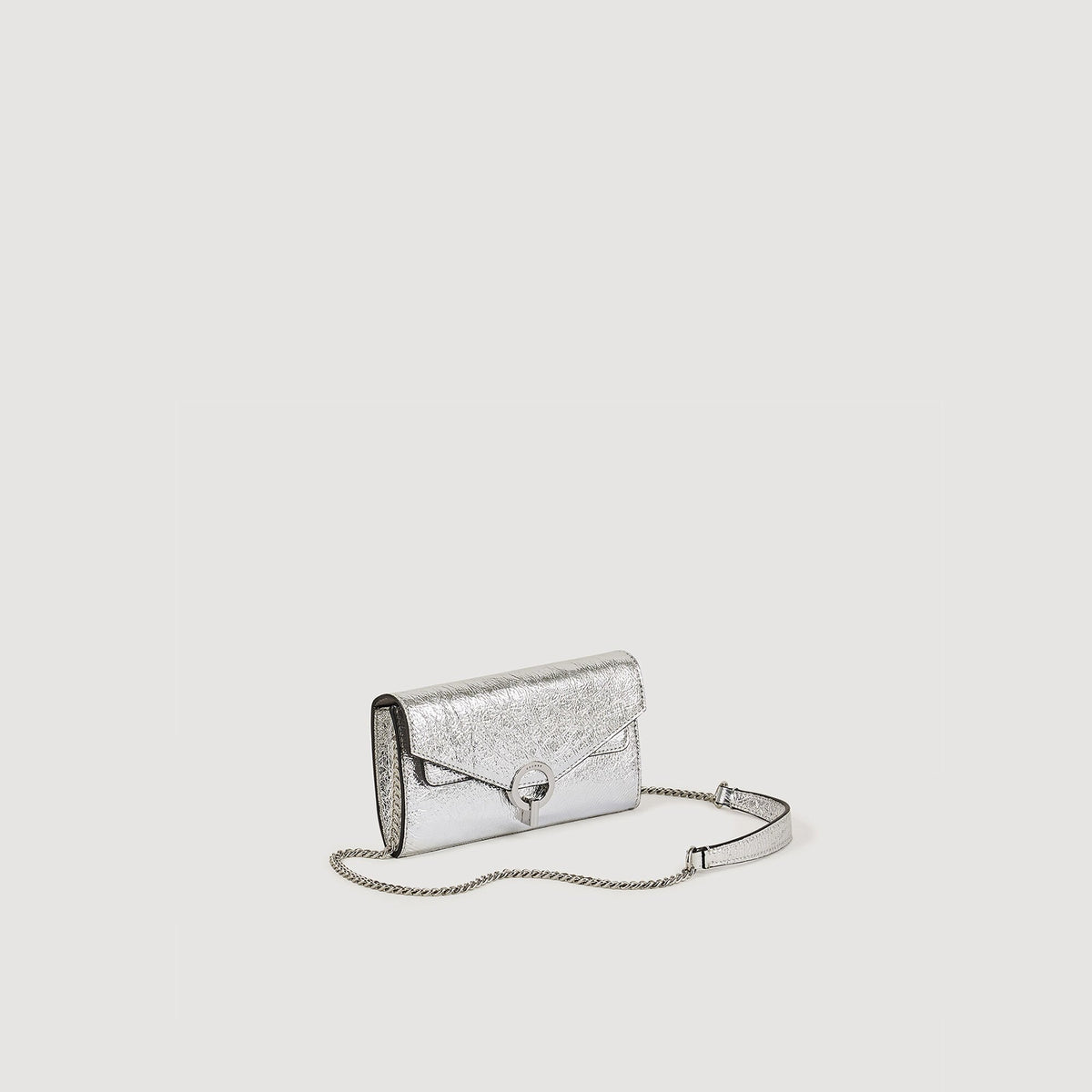 Sandro Yza Pocket clutch bag Silver