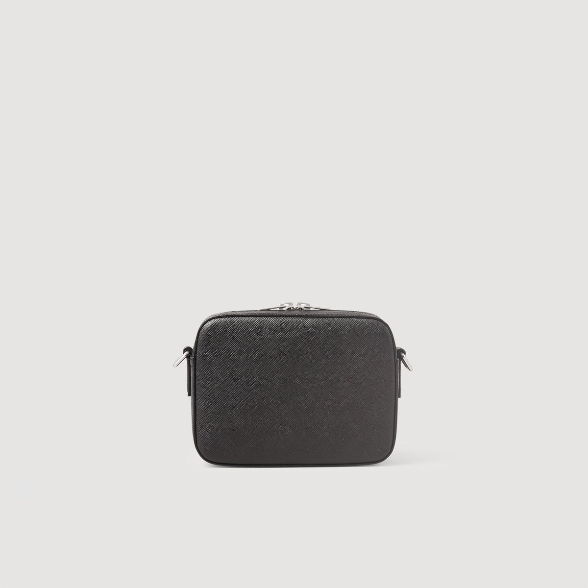 Sandro Small reconstituted leather bag Black