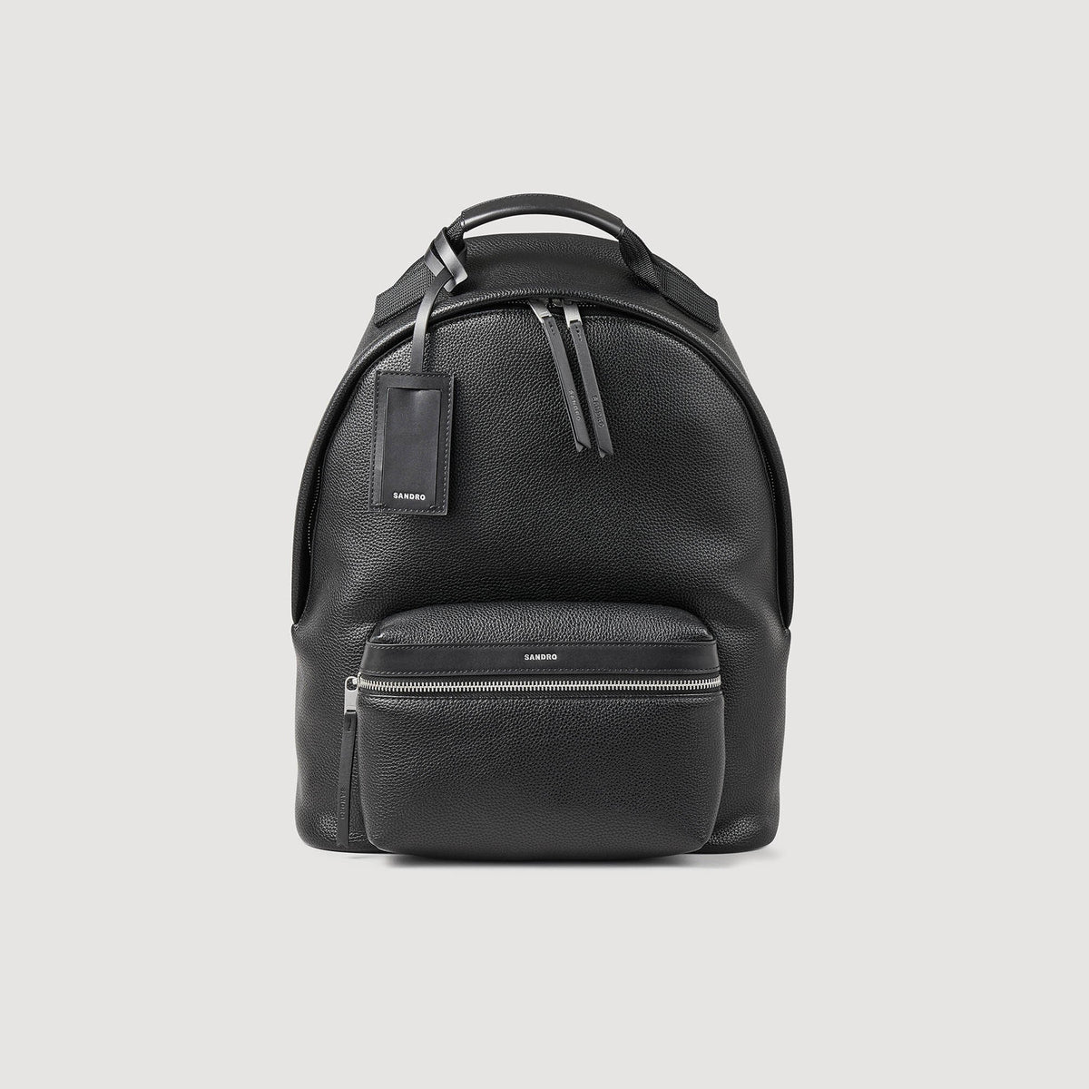 Sandro Coated canvas backpack Black