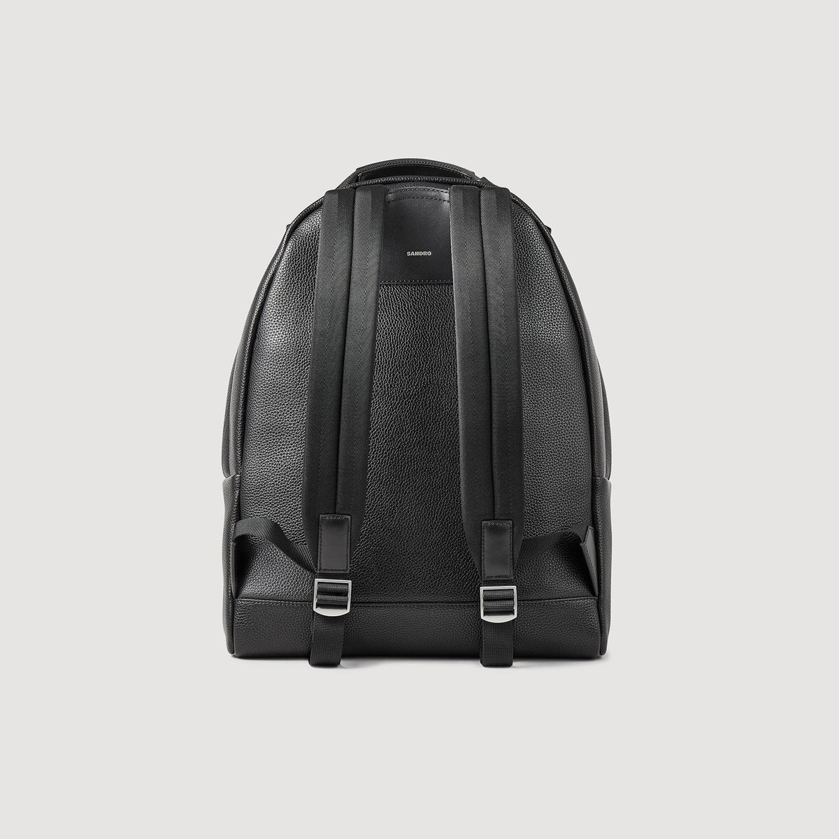 Sandro Coated canvas backpack Black