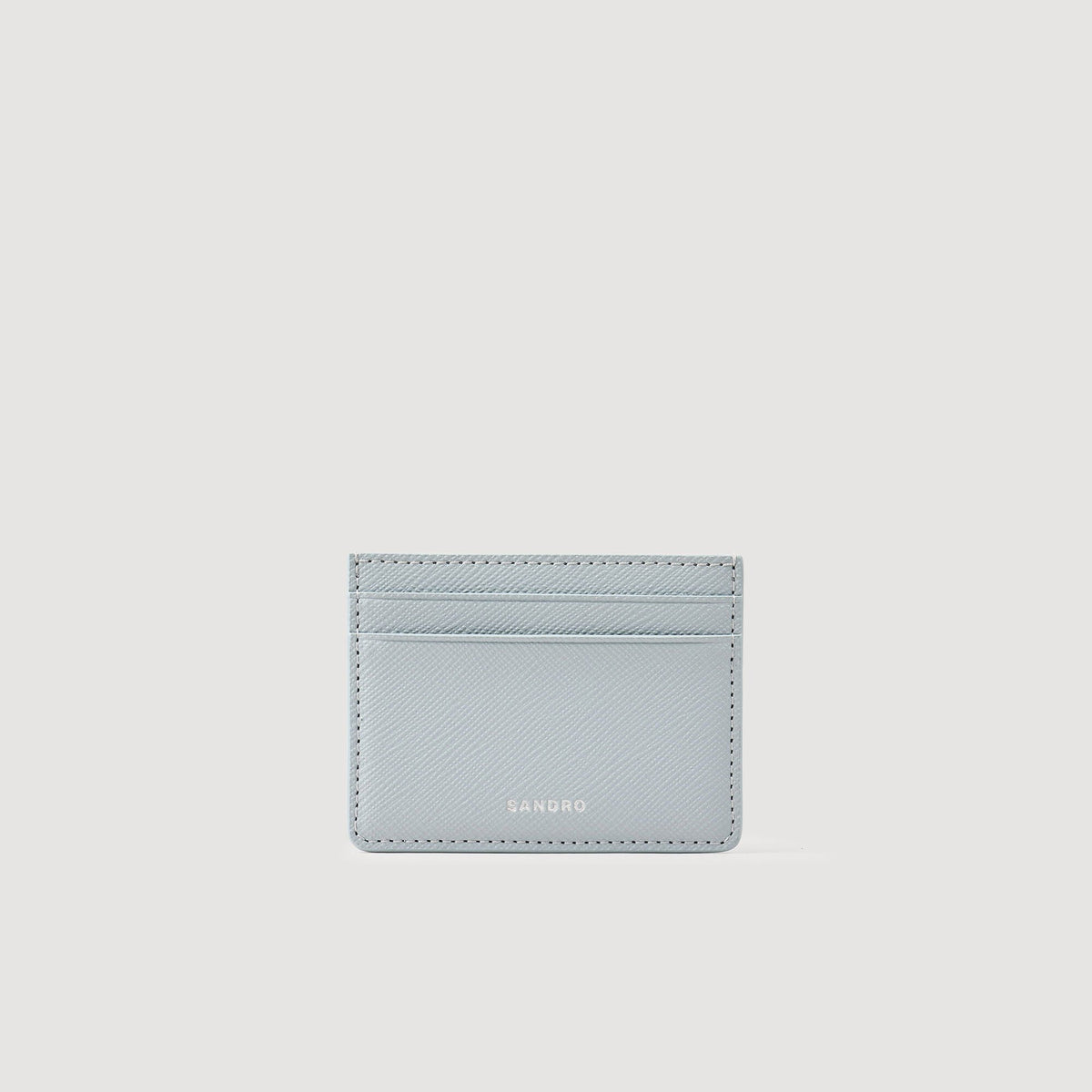 Sandro Reconstituted leather cardholder Blue Sky