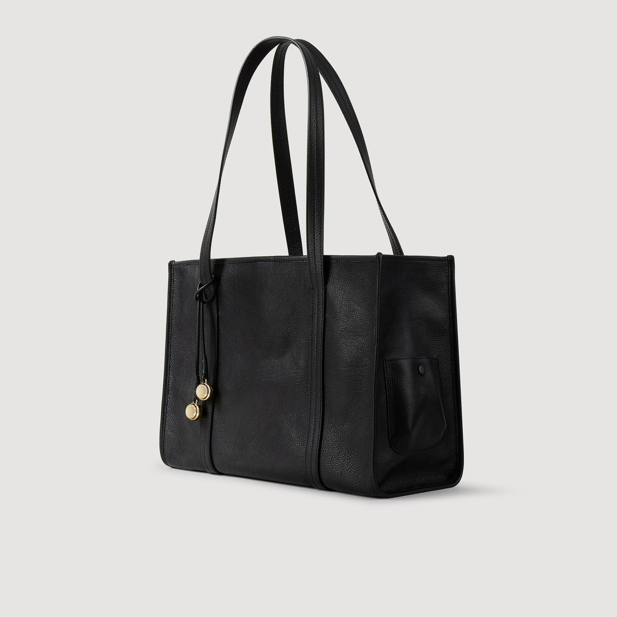Sandro Soft leather tote bag Black
