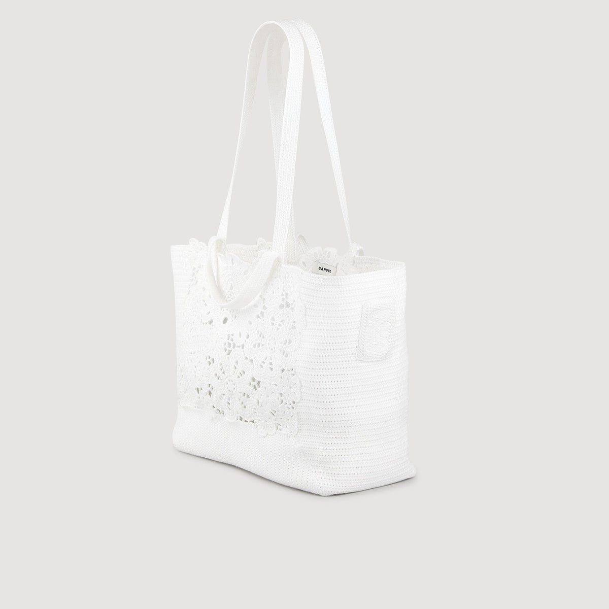 Sandro Crochet tote bag Ecru