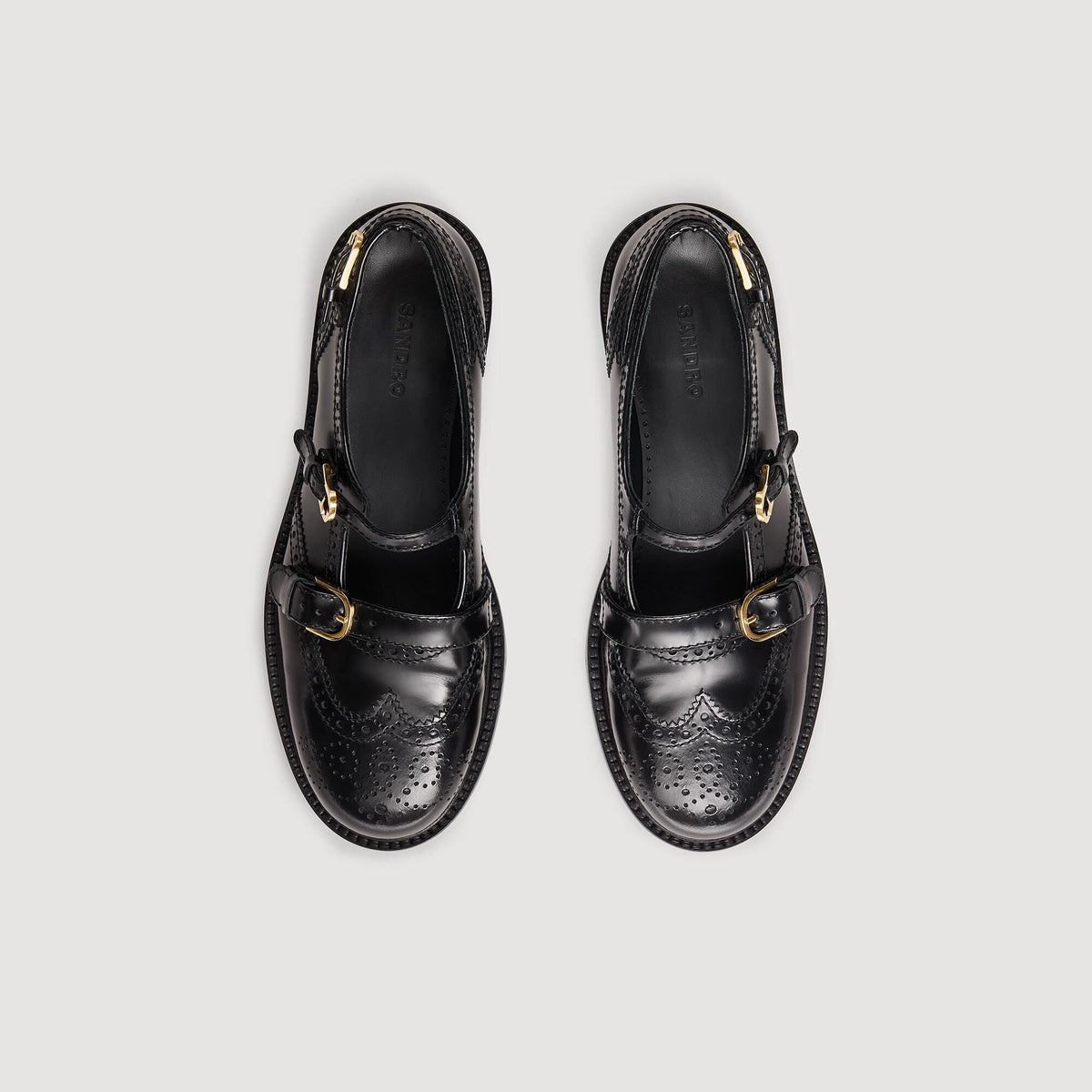 Sandro Multi-Buckle Mary Jane loafers Black