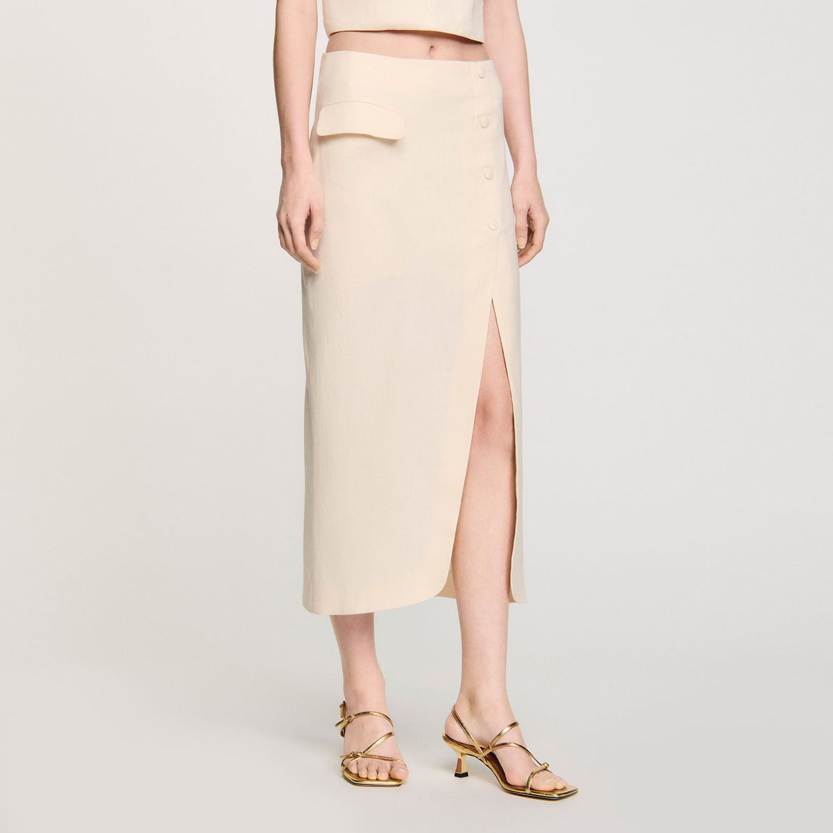 Sandro Sandals with straps Gold
