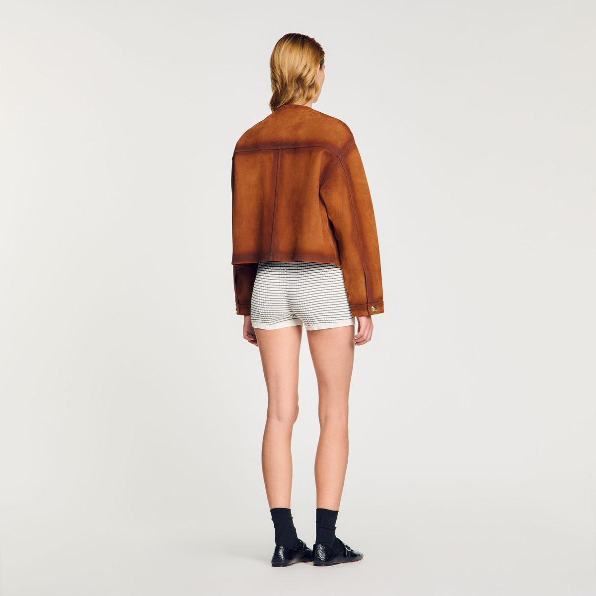 Sandro Suede jacket Camel