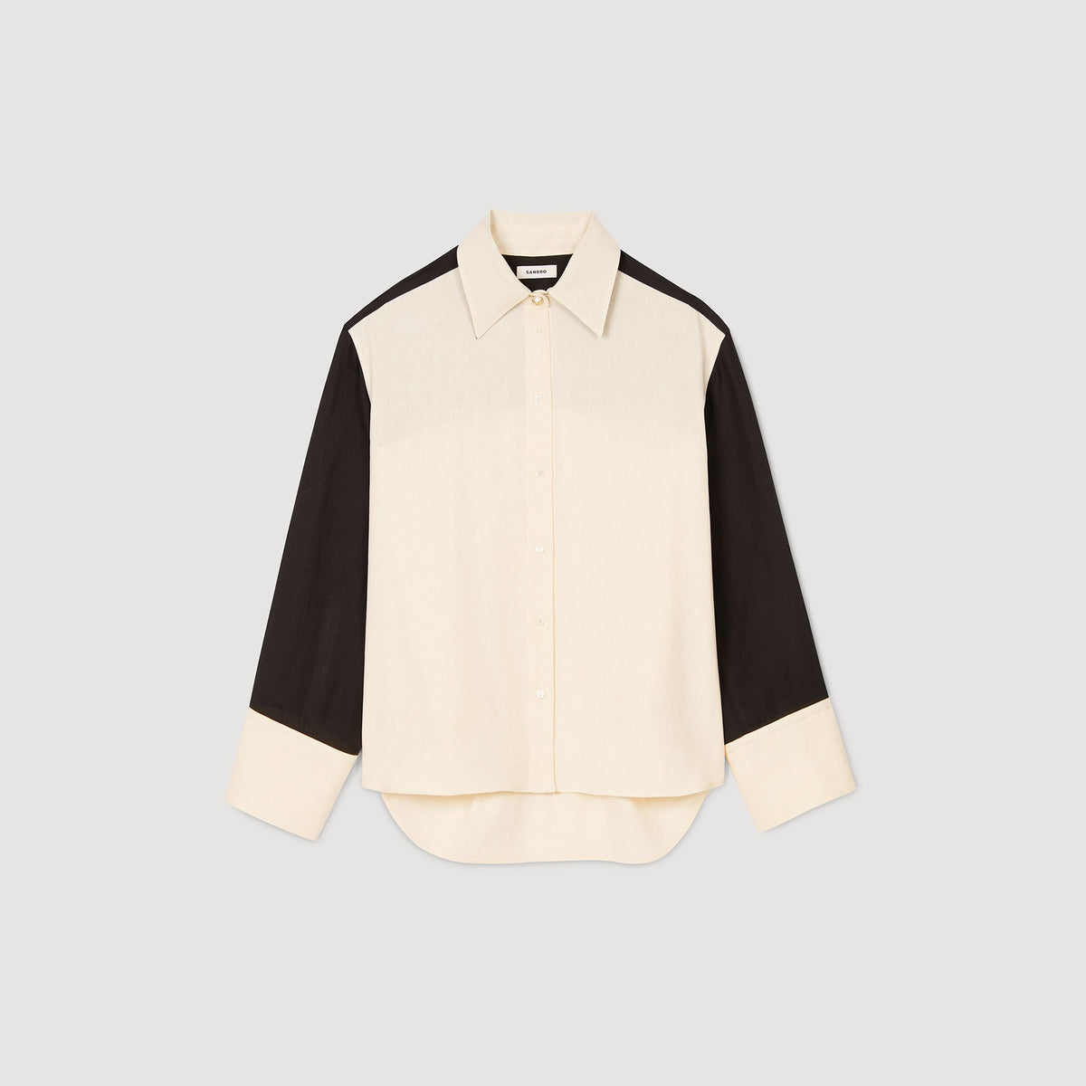 Sandro Two-tone shirt Ecru