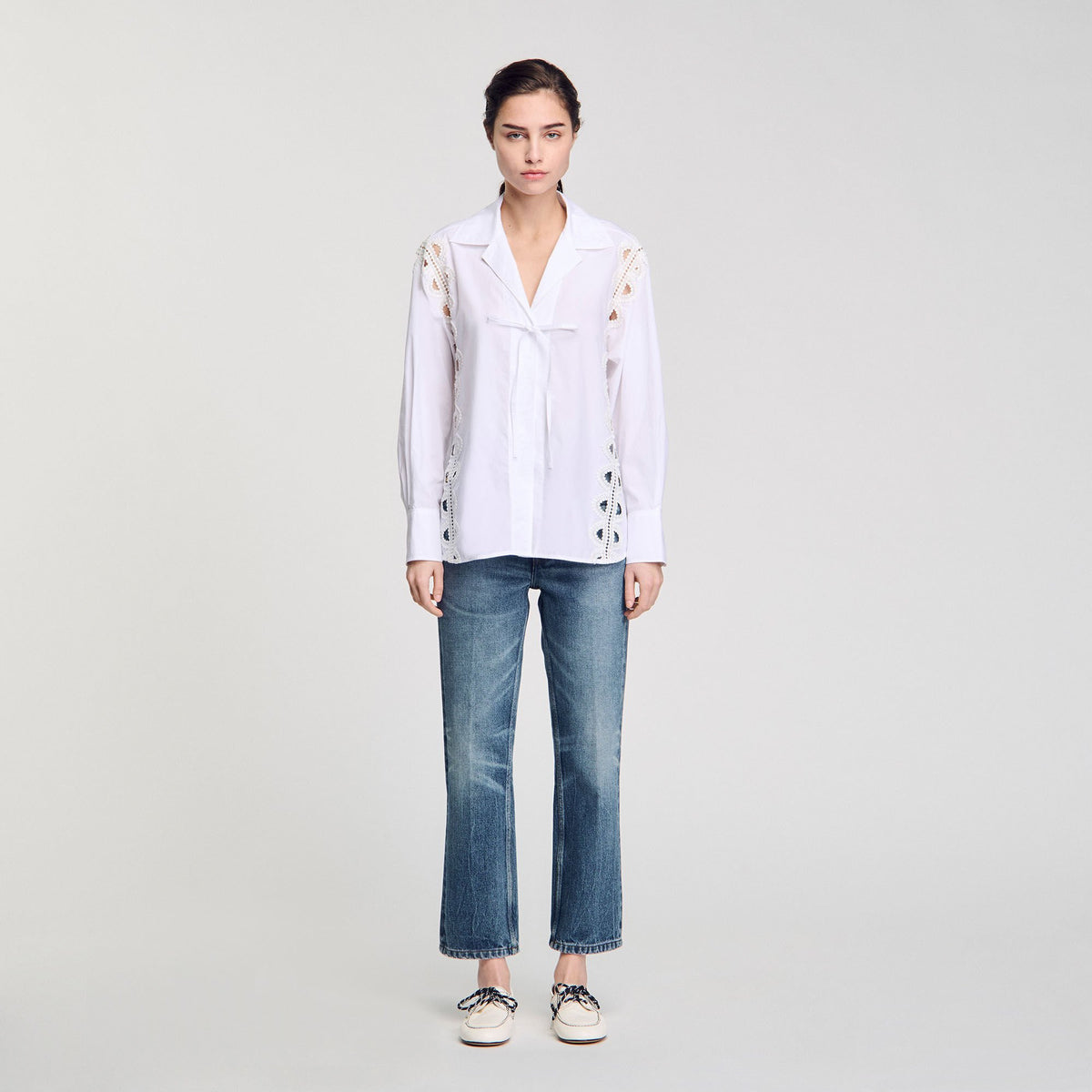 Sandro Poplin shirt White