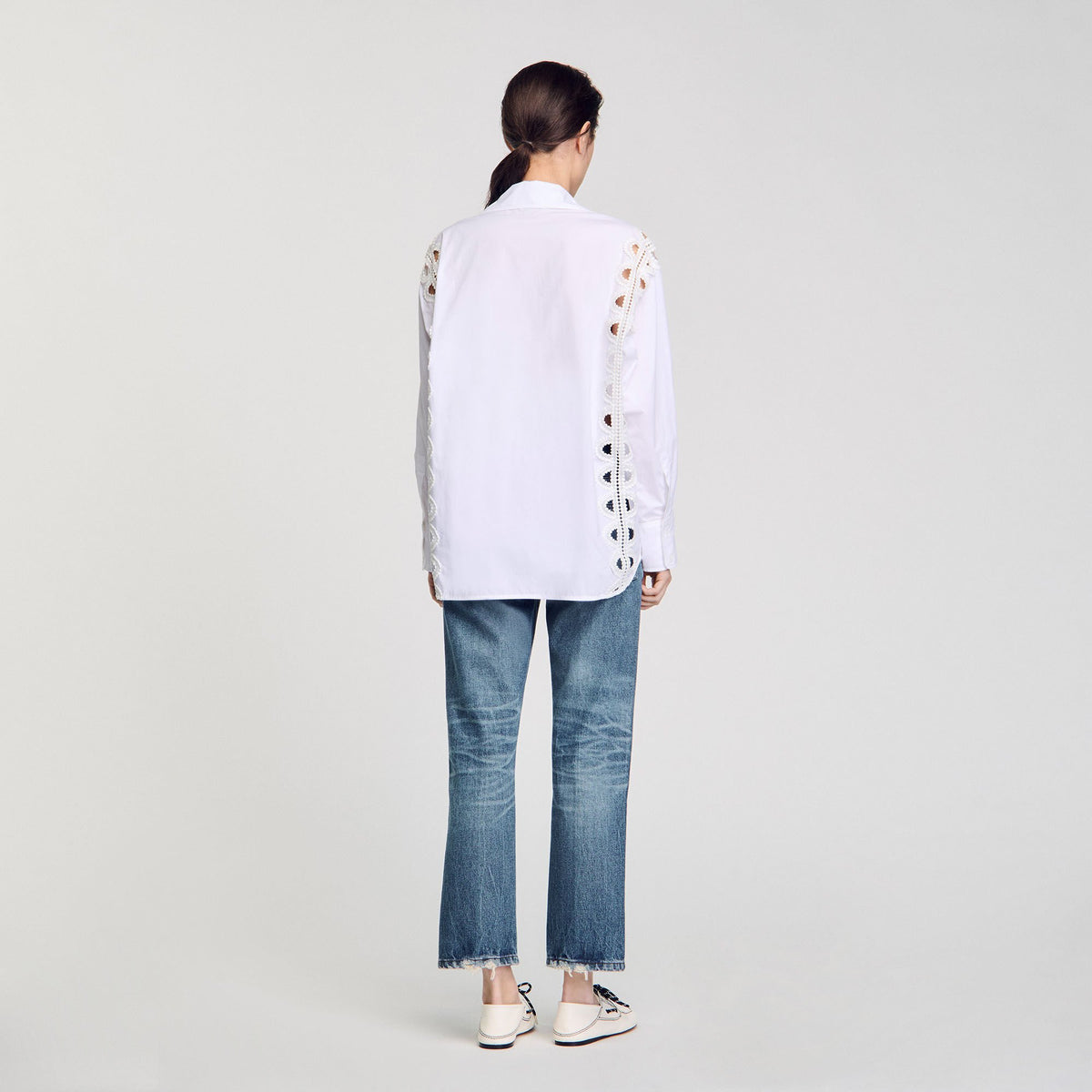 Sandro Poplin shirt White