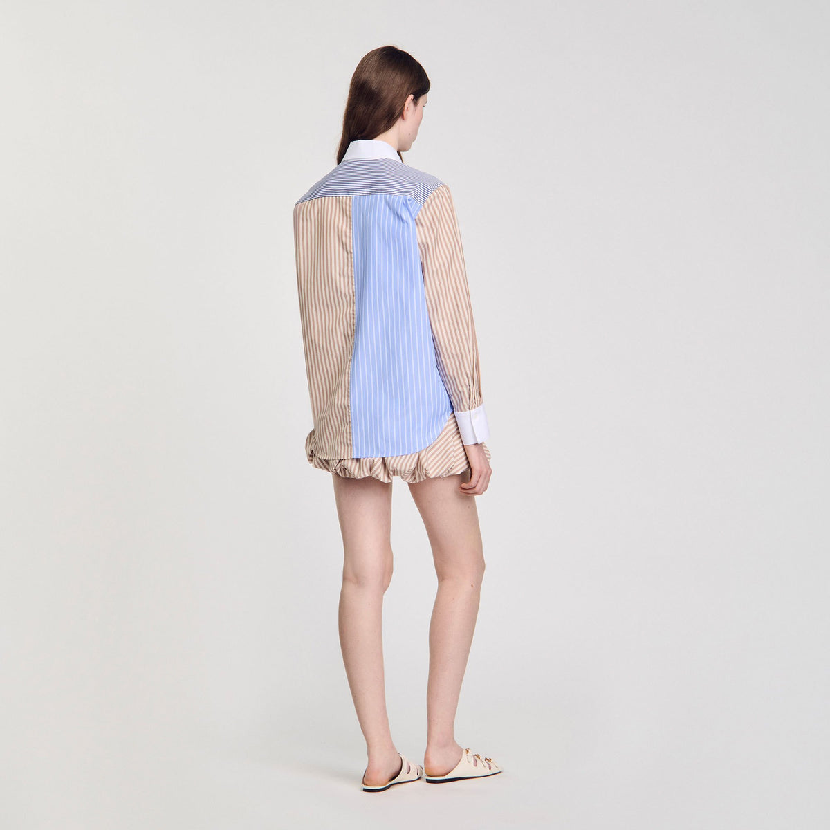 Sandro Striped mix shirt Sand / Camel