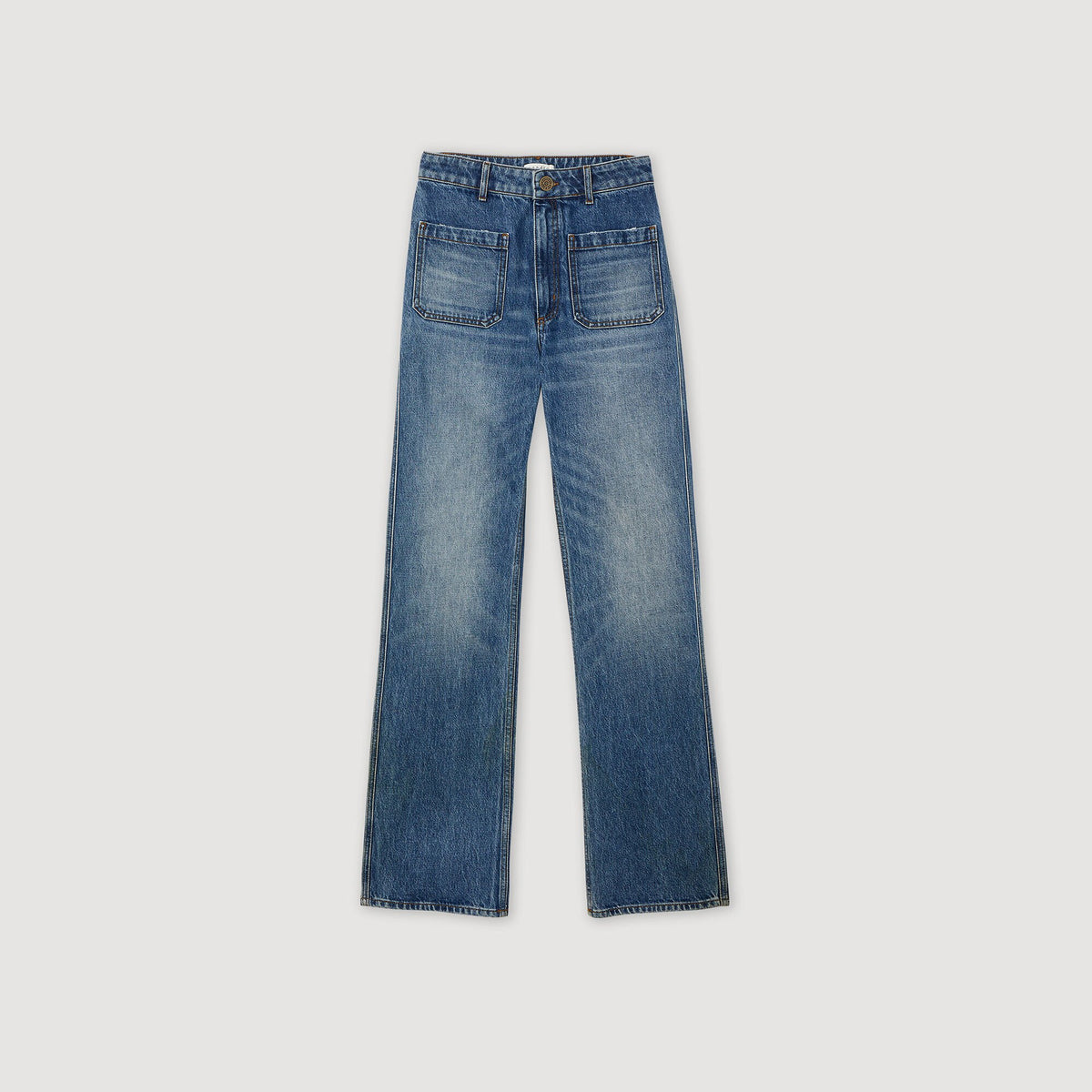Sandro Flared faded jeans Blue Jean