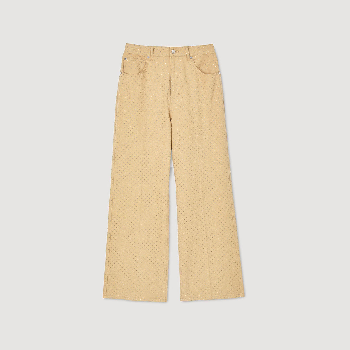 Sandro Rhinestone-embellished jeans Sand