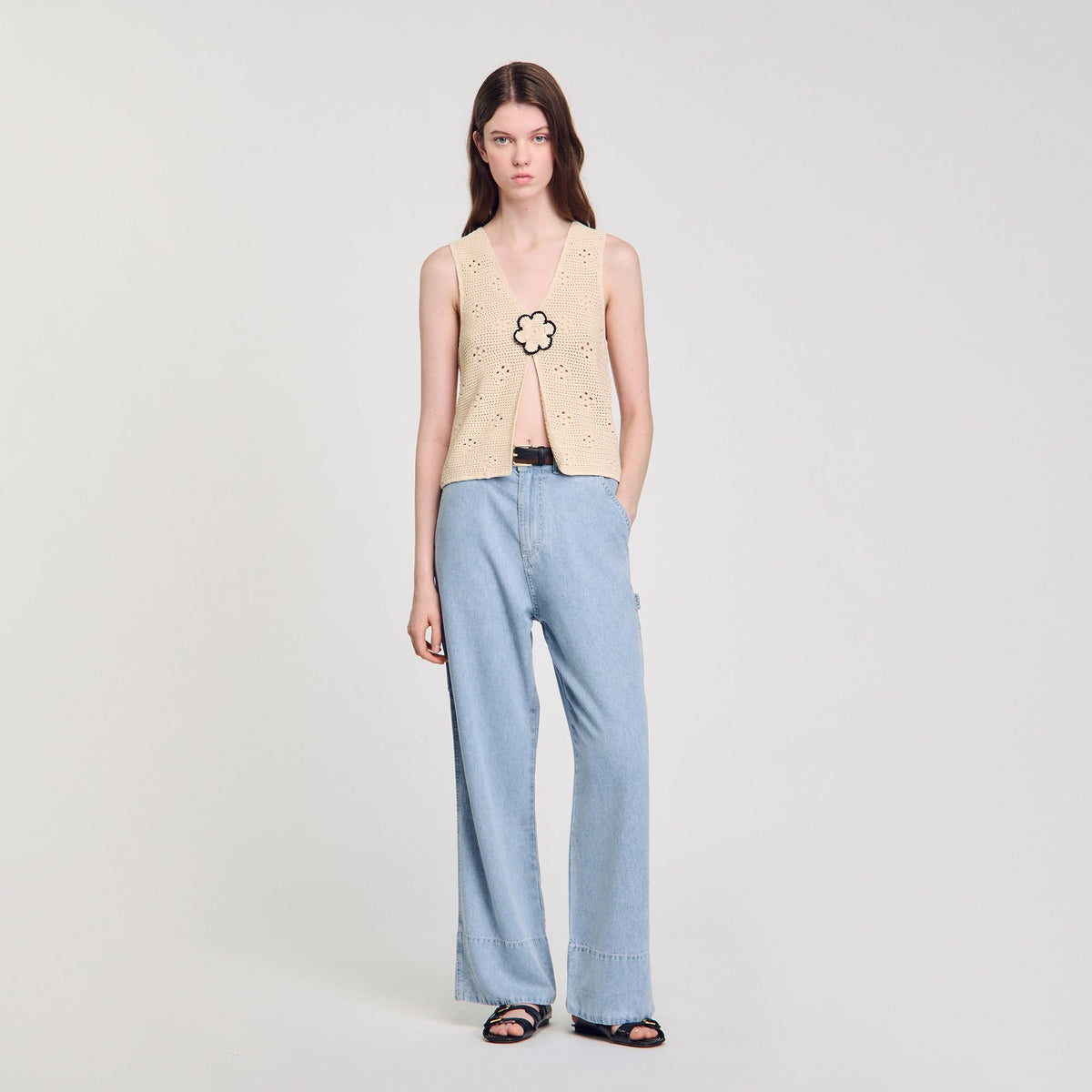Sandro Wide-leg jeans Blue Jean