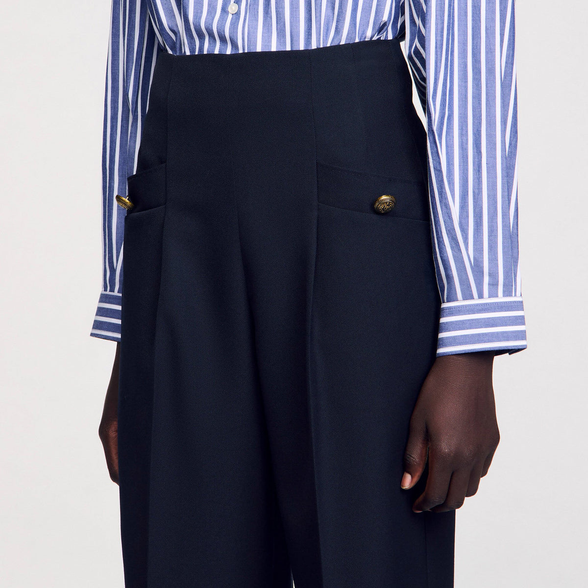 Sandro Wide legs trousers Navy Blue