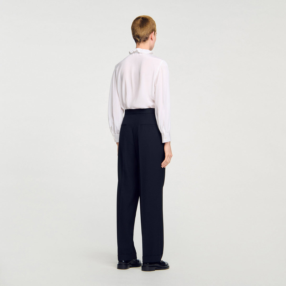 Sandro Straight-leg trousers Black