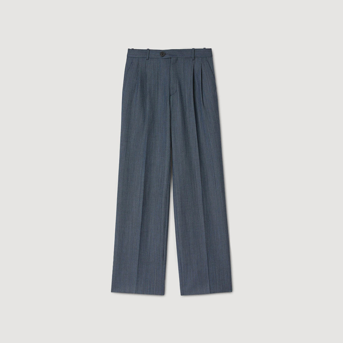 Sandro Striped wide-leg trousers Blue