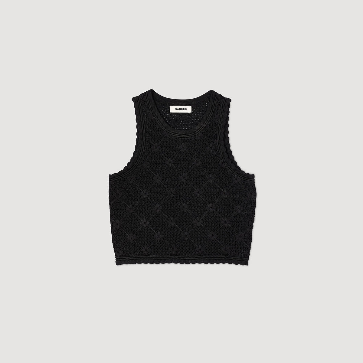 Sandro Decorative knit top Black