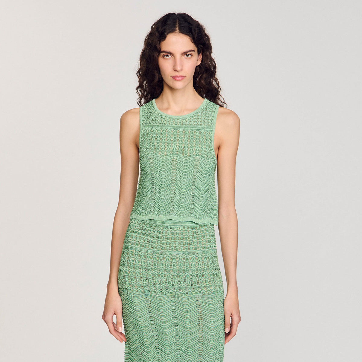 Sandro Decorative knit top Mint