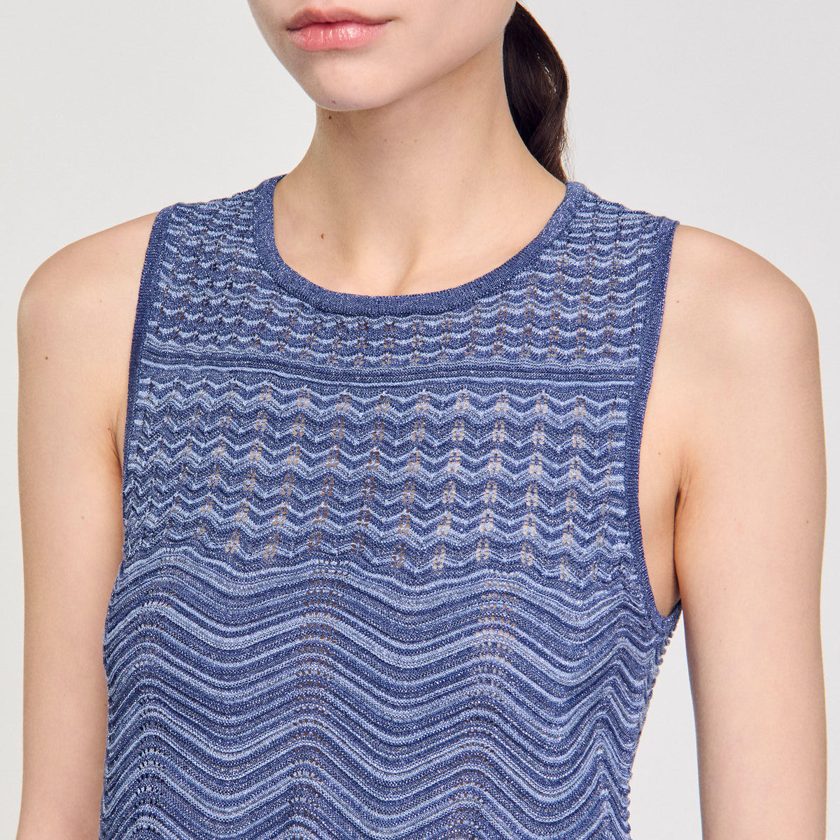 Sandro Glitter knit sweater Royal Blue