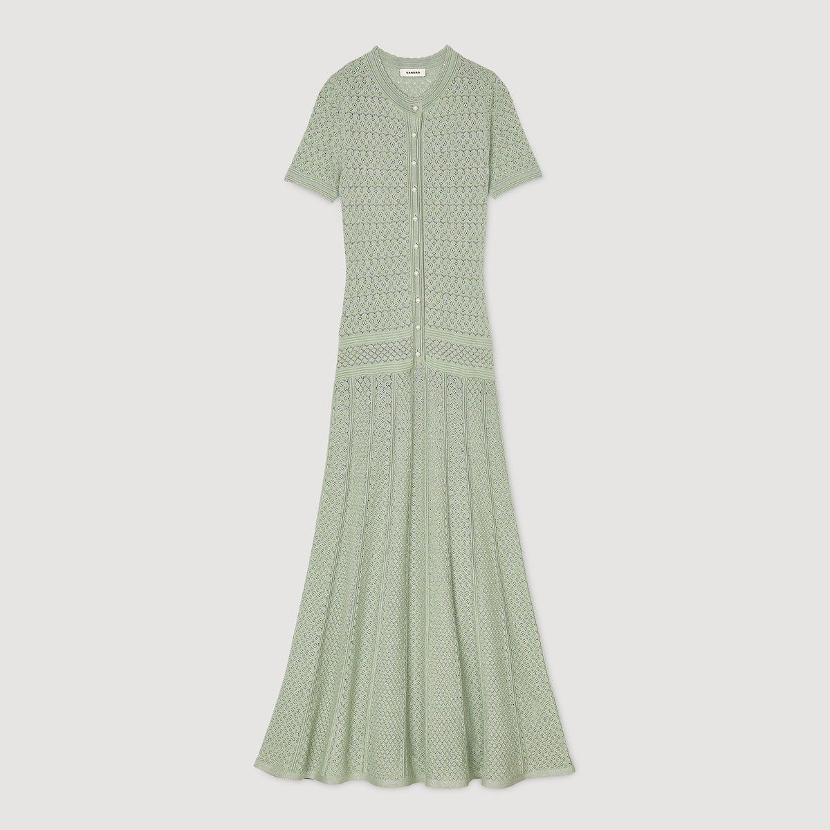 Sandro Knit maxi dress Almond Green