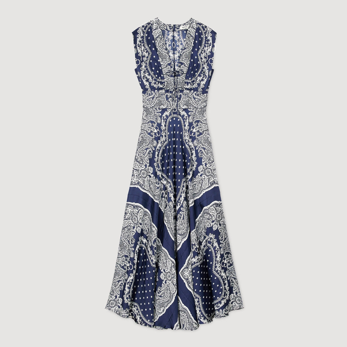 Sandro Bandana-print maxi dress Blu / White