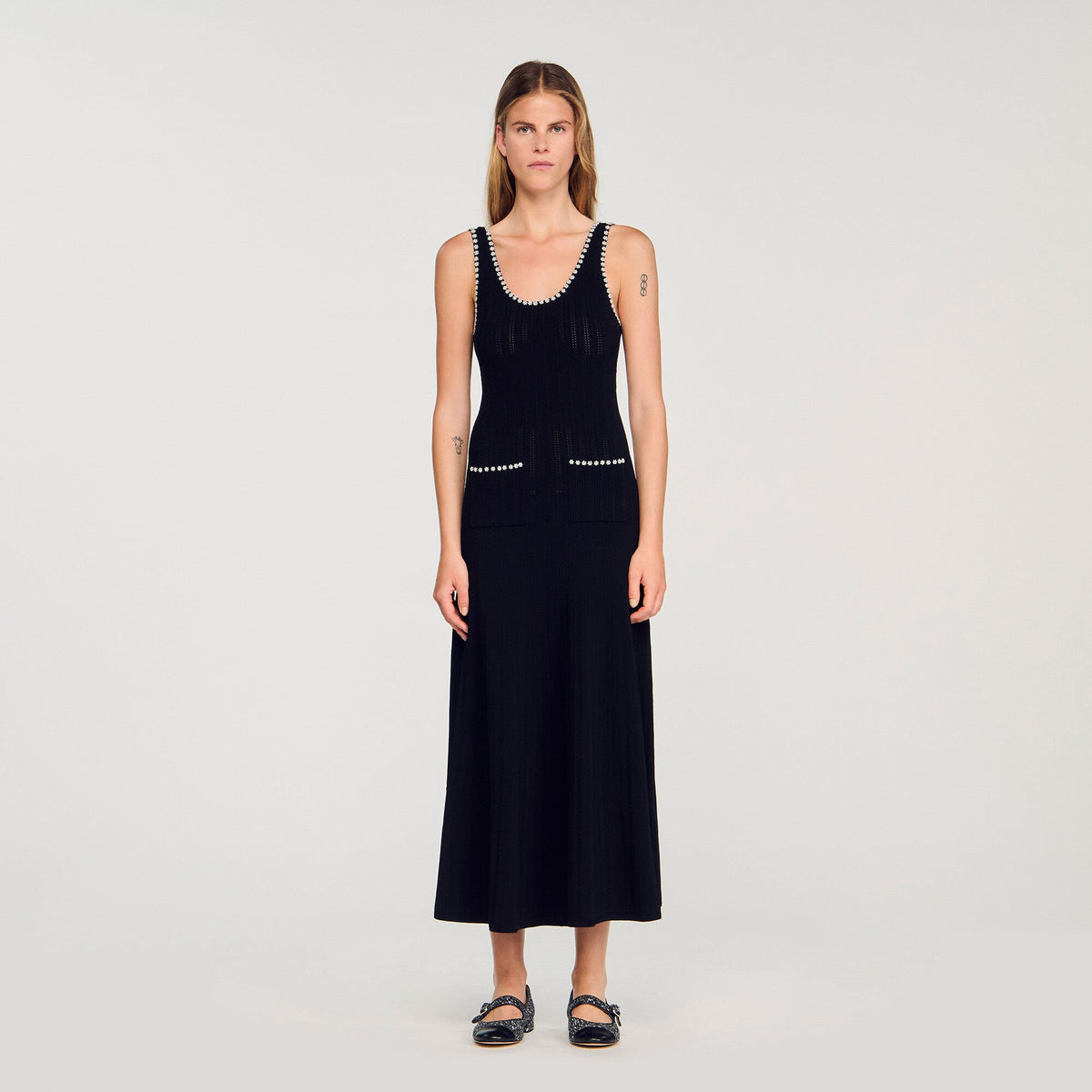 Sandro Beaded dress Black
