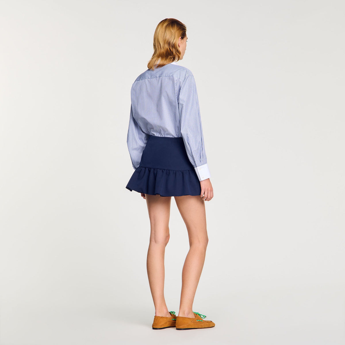 Sandro Flounced shorts Navy Blue