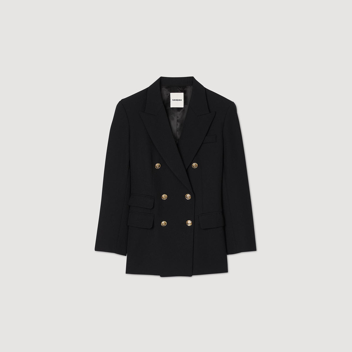 Sandro Double-breasted suit jacket Black