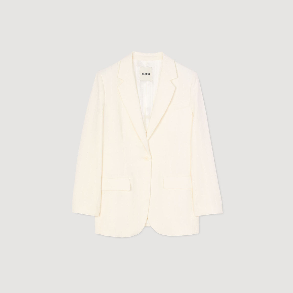 Sandro Sequinned suit jacket Ecru