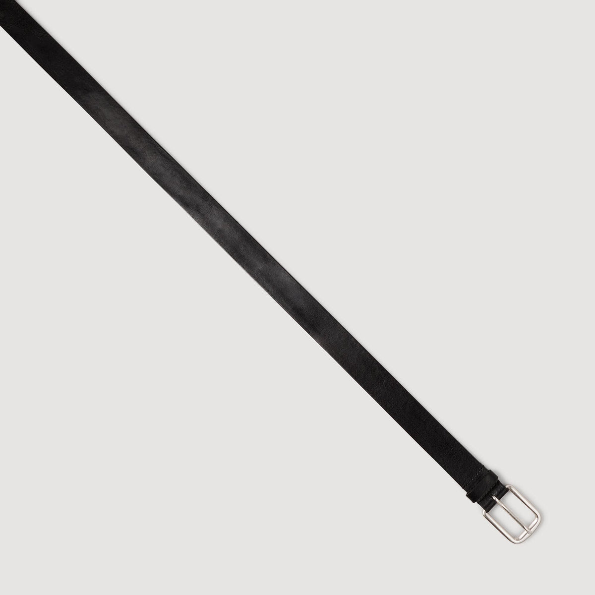 Sandro Vegetable-tanned leather belt Black