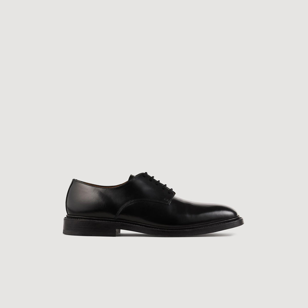 Sandro Glazed leather dress shoes Black