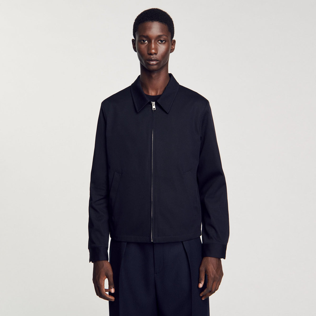 Sandro Cotton jacket Navy Blue