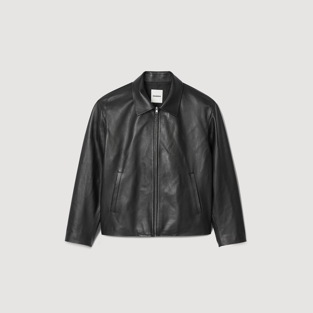 Sandro Lambskin jacket Black