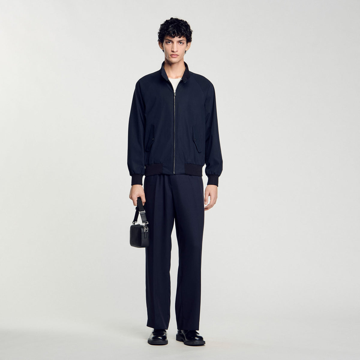 Sandro High-neck jacket Midnight Blue