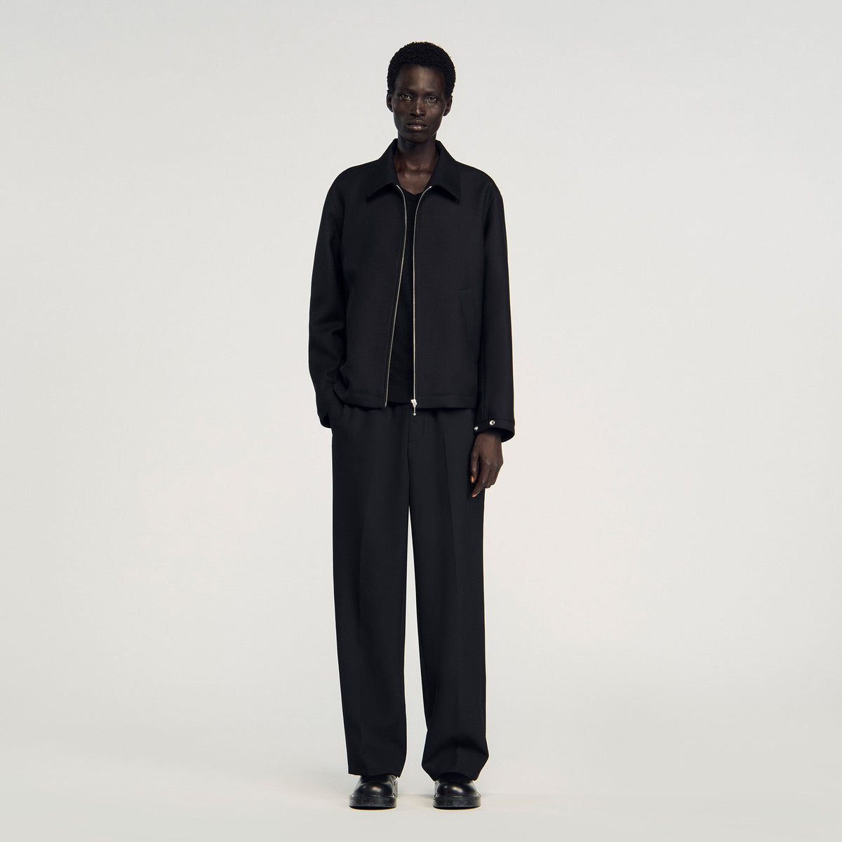 Sandro Zip-up jacket Black