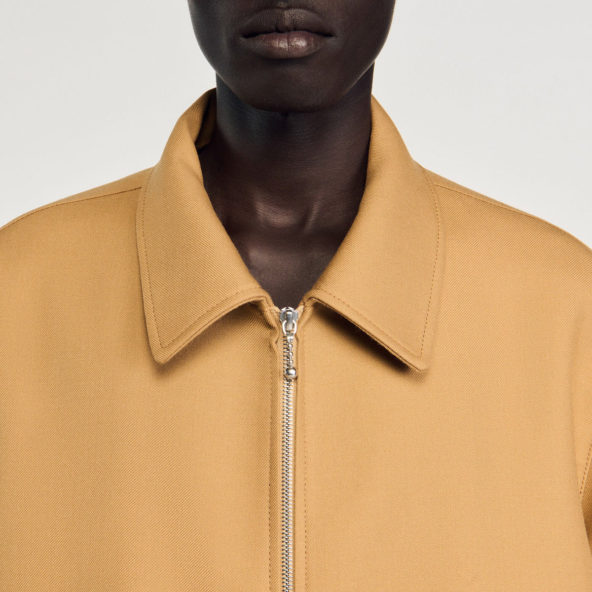 Sandro Zip-up jacket Camel