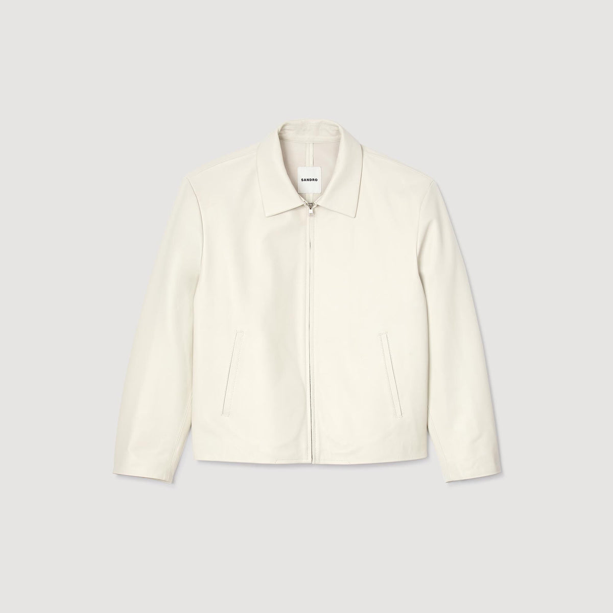 Sandro Leather jacket Aluminum