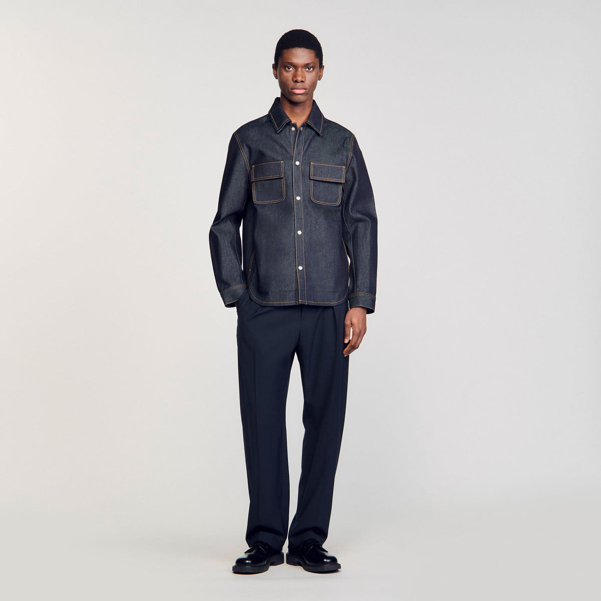 Sandro Denim oversized shirt Raw-Denim