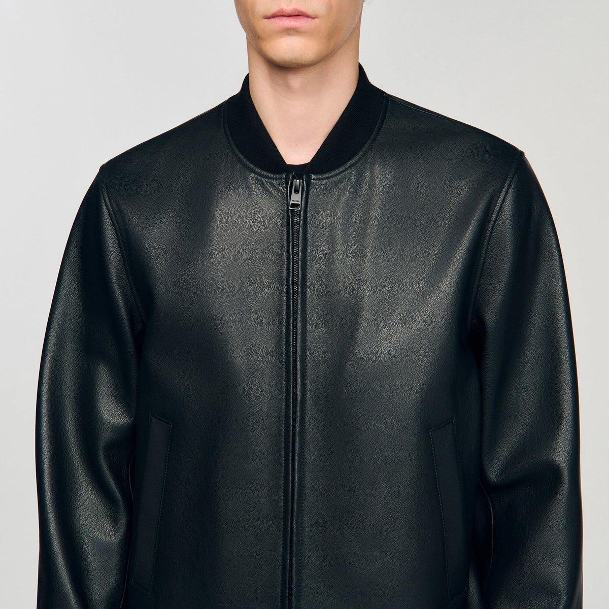Sandro Leather jacket Black