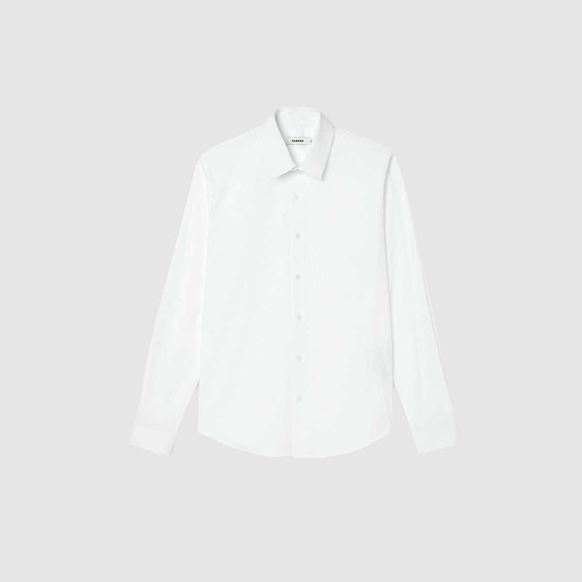 Sandro Fitted stretch cotton shirt White