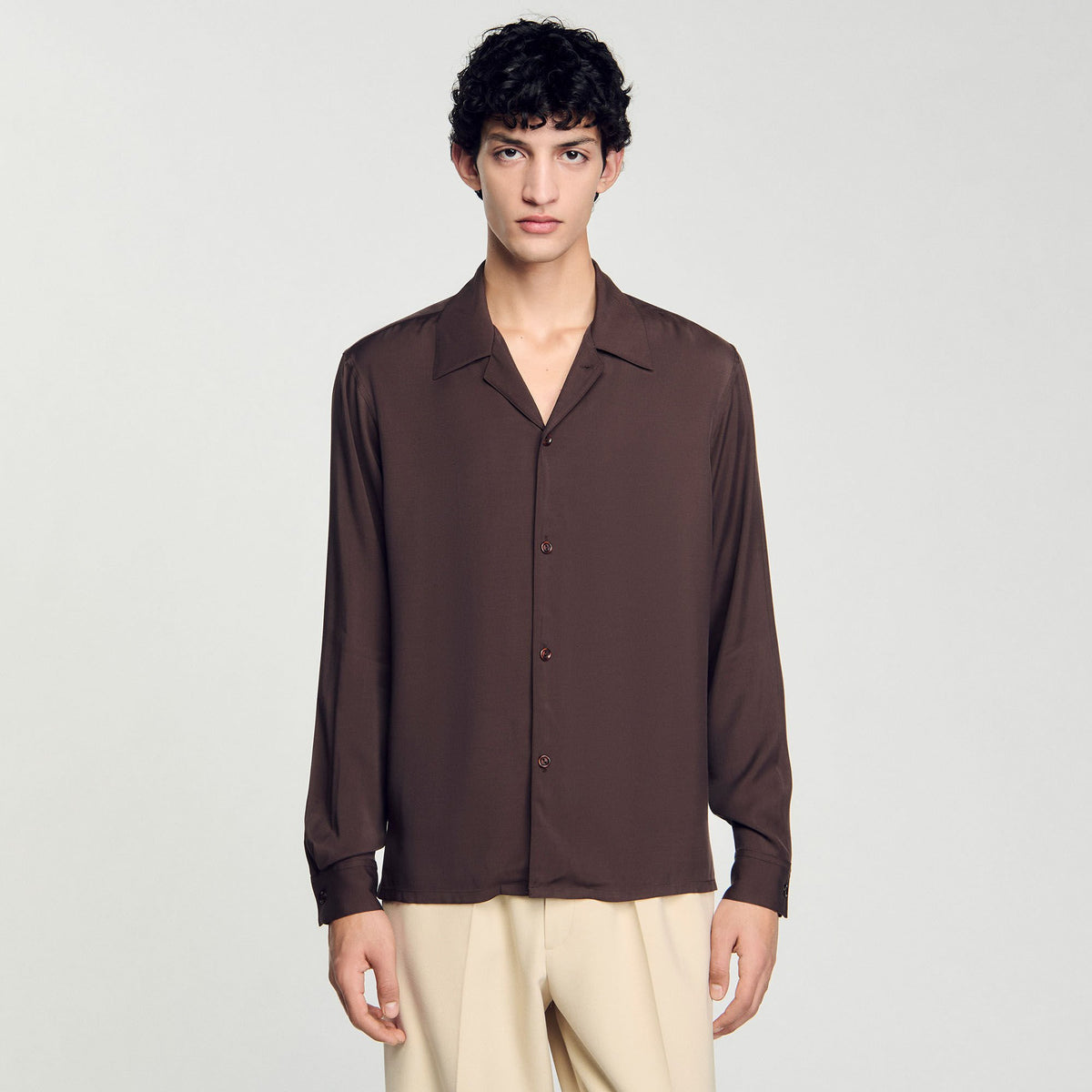 Sandro Flowy shirt Moka.